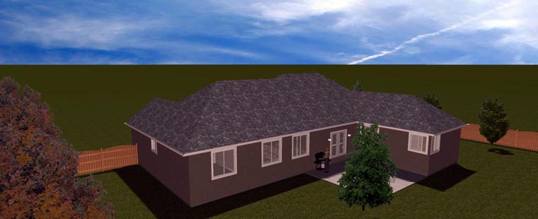 Plan with 4050 Sq. Ft., 5 Bedrooms, 3 Bathrooms, 2 Car Garage Picture 12