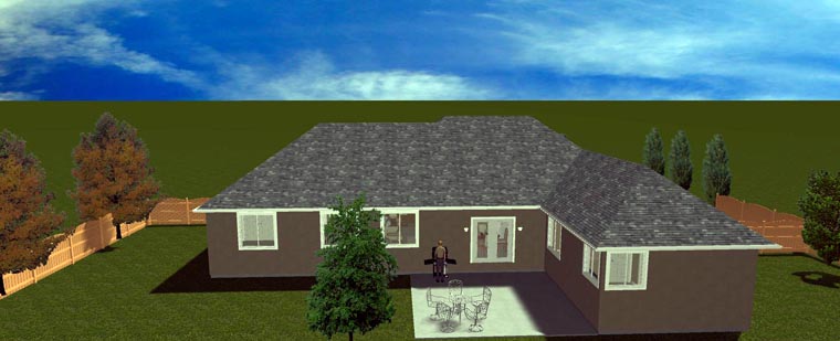 Plan with 4050 Sq. Ft., 5 Bedrooms, 3 Bathrooms, 2 Car Garage Picture 13