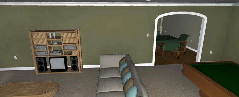 Plan with 4050 Sq. Ft., 5 Bedrooms, 3 Bathrooms, 2 Car Garage Picture 14