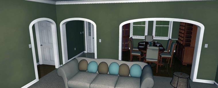 Plan with 4050 Sq. Ft., 5 Bedrooms, 3 Bathrooms, 2 Car Garage Picture 16