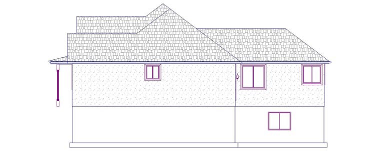 Plan with 4050 Sq. Ft., 5 Bedrooms, 3 Bathrooms, 2 Car Garage Picture 3