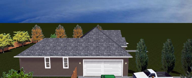 Plan with 4050 Sq. Ft., 5 Bedrooms, 3 Bathrooms, 2 Car Garage Picture 8