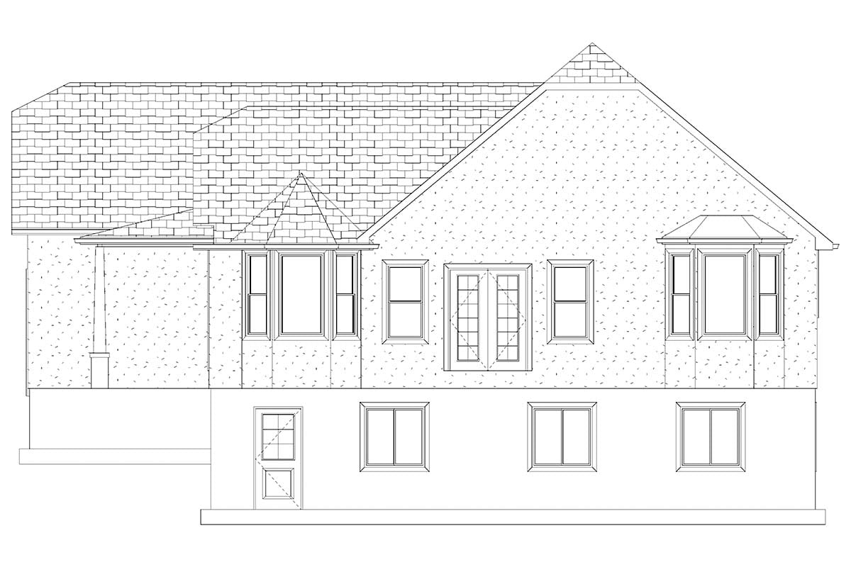 Plan with 2815 Sq. Ft., 5 Bedrooms, 4 Bathrooms, 2 Car Garage Picture 2