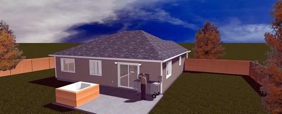 House Plan 50519 with 3 Beds, 2 Baths, 2 Car Garage Elevation