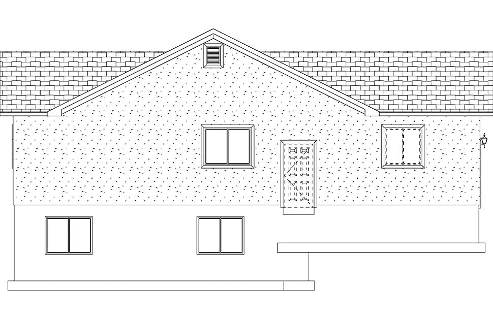 Traditional Plan with 1069 Sq. Ft., 4 Bedrooms, 3 Bathrooms, 2 Car Garage Picture 15