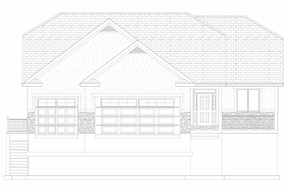Traditional Plan with 2056 Sq. Ft., 6 Bedrooms, 4 Bathrooms, 3 Car Garage Picture 26