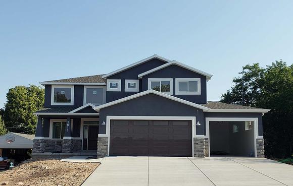 Craftsman, Traditional House Plan 50533 with 6 Beds, 4 Baths, 3 Car Garage Elevation