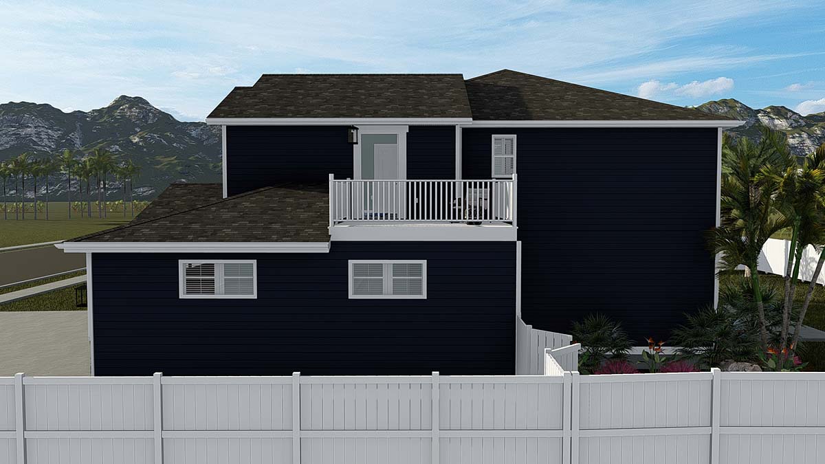 Craftsman, Traditional Plan with 2313 Sq. Ft., 6 Bedrooms, 4 Bathrooms, 3 Car Garage Picture 2