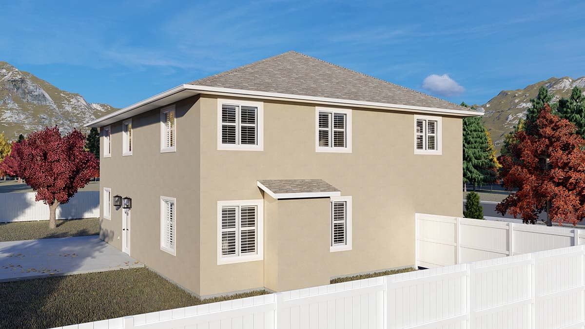 Traditional Plan with 2564 Sq. Ft., 4 Bedrooms, 2 Bathrooms, 2 Car Garage Picture 3