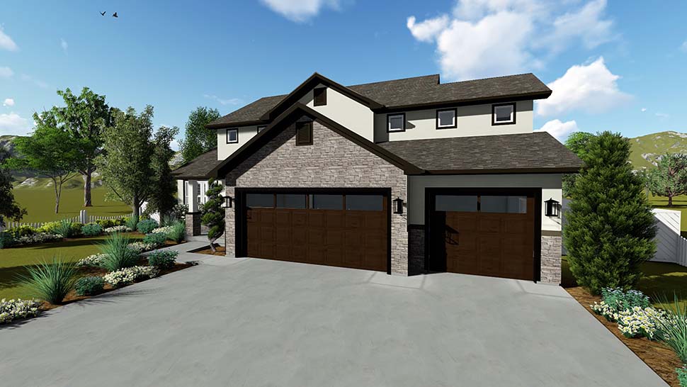 Craftsman, Traditional Plan with 3395 Sq. Ft., 5 Bedrooms, 4 Bathrooms, 3 Car Garage Picture 4