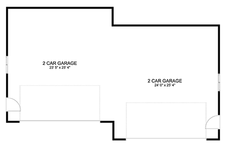 Traditional 4 Car Garage Plan 50549 First Level Plan
