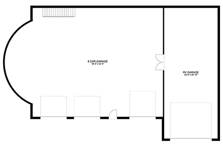 Contemporary 7 Car Garage Apartment Plan 50558, RV Storage First Level Plan