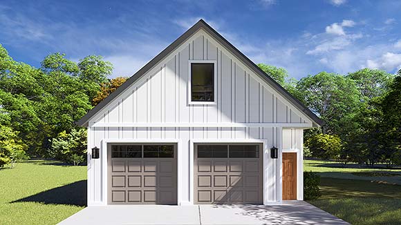 Country, Traditional 2 Car Garage Apartment Plan 50564 Elevation