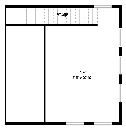 Contemporary, Modern 4 Car Garage Plan 50576 Second Level Plan