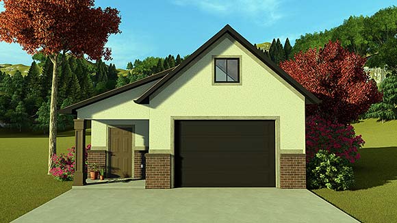 Country, Traditional 2 Car Garage Apartment Plan 50581 Elevation