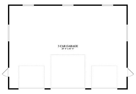 Country, Traditional 3 Car Garage Plan 50582 First Level Plan