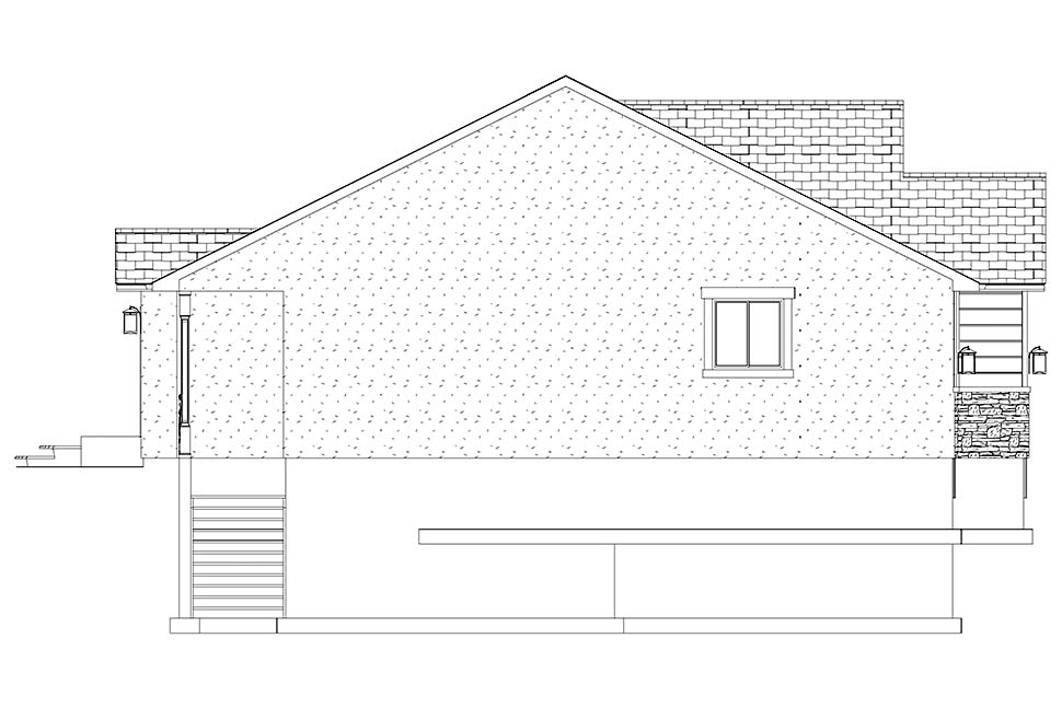 Ranch, Traditional Plan with 1689 Sq. Ft., 3 Bedrooms, 2 Bathrooms, 3 Car Garage Picture 13