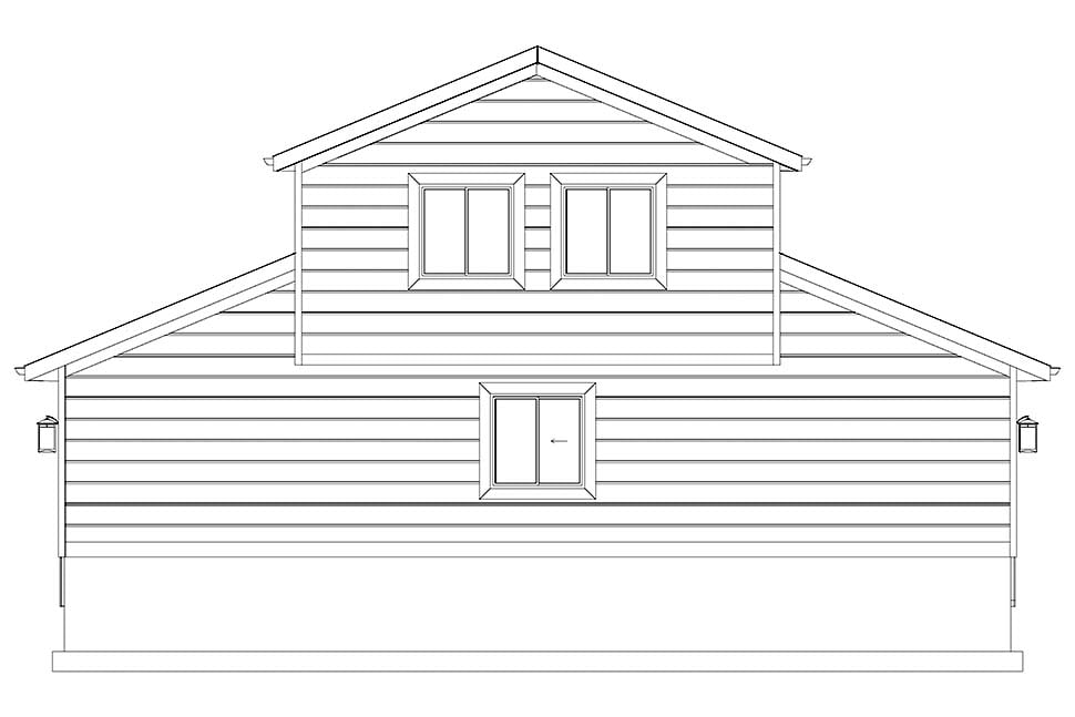 Barndominium, Country, Farmhouse Plan with 880 Sq. Ft., 1 Bedrooms, 2 Bathrooms, 4 Car Garage Picture 13