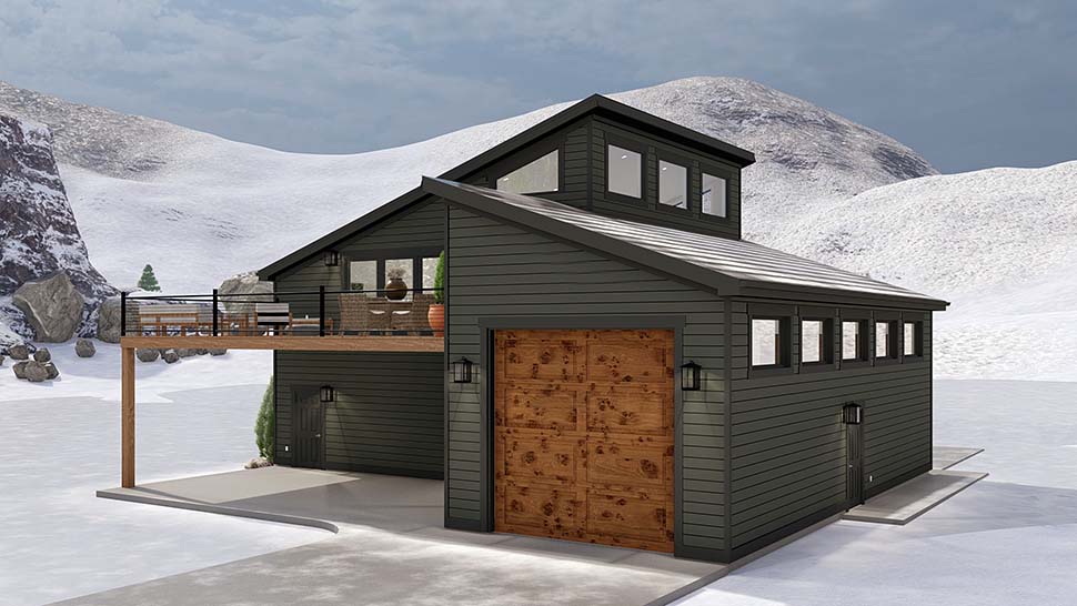 Contemporary, Modern Plan with 909 Sq. Ft., 1 Bedrooms, 2 Bathrooms, 3 Car Garage Picture 5
