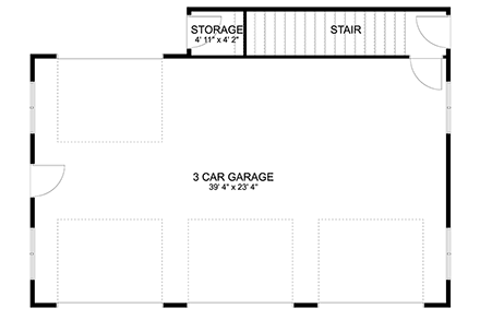 Country, Traditional 3 Car Garage Apartment Plan 50594 First Level Plan