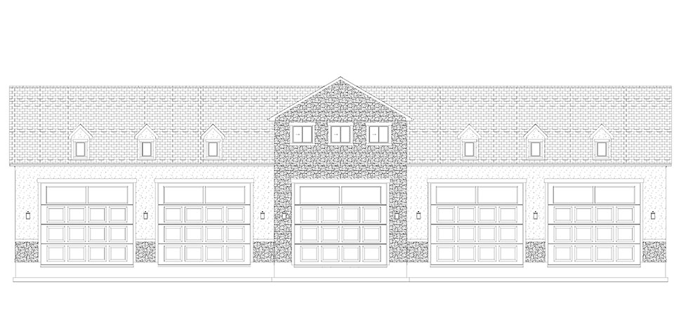 Country, Traditional Plan with 3709 Sq. Ft., 3 Bedrooms, 3 Bathrooms, 5 Car Garage Picture 27