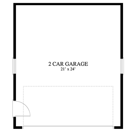 Traditional 2 Car Garage Plan 50598 First Level Plan