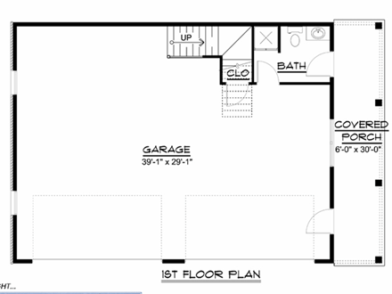 4 Car Garage Apartment Plan 50629 First Level Plan