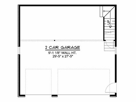 2 Car Garage Plan 50630 First Level Plan