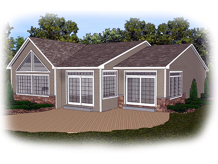 House Plan 50635 - Traditional Style with 1981 Sq Ft, 3 Bed, 2 Ba ...