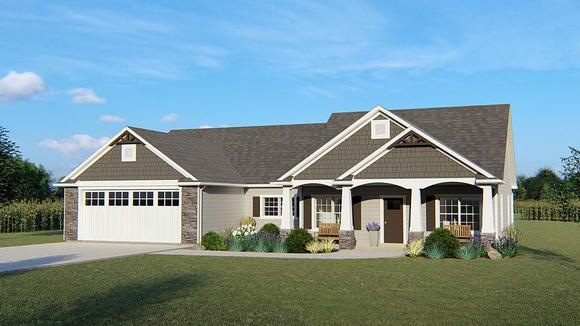 Country, Craftsman, Ranch, Traditional House Plan 50650 with 3 Beds, 2 Baths, 2 Car Garage Elevation