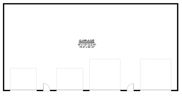 4 Car Garage Plan 50668, RV Storage Level One
