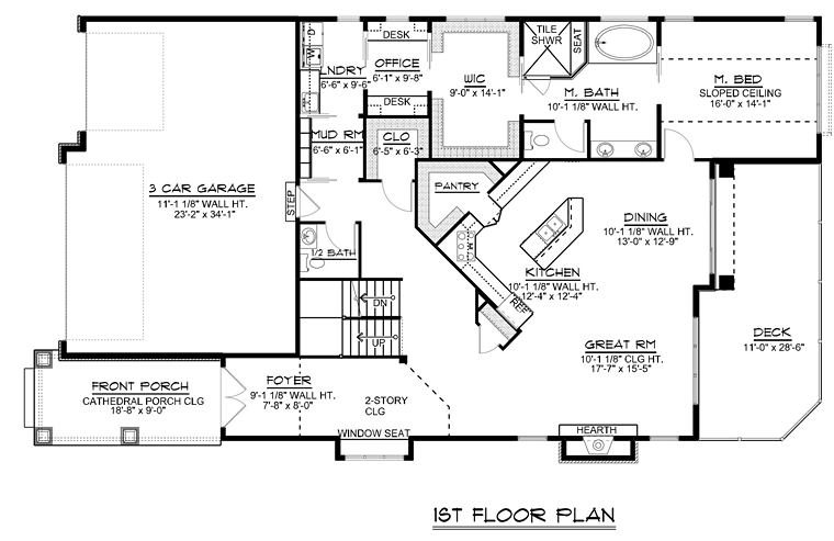 Bungalow, Cottage, Craftsman, Southern, Traditional House Plan 50692 with 5 Beds, 5 Baths, 3 Car Garage Level One