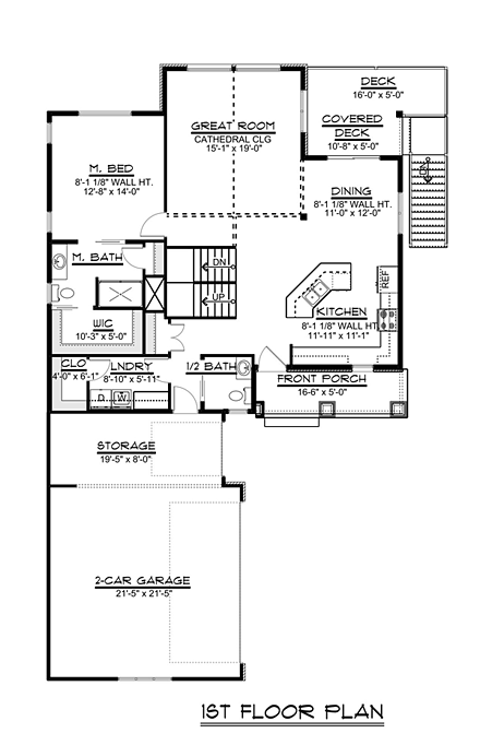 Bungalow, Cottage, Country, Craftsman House Plan 50704 with 4 Beds, 4 Baths, 2 Car Garage First Level Plan