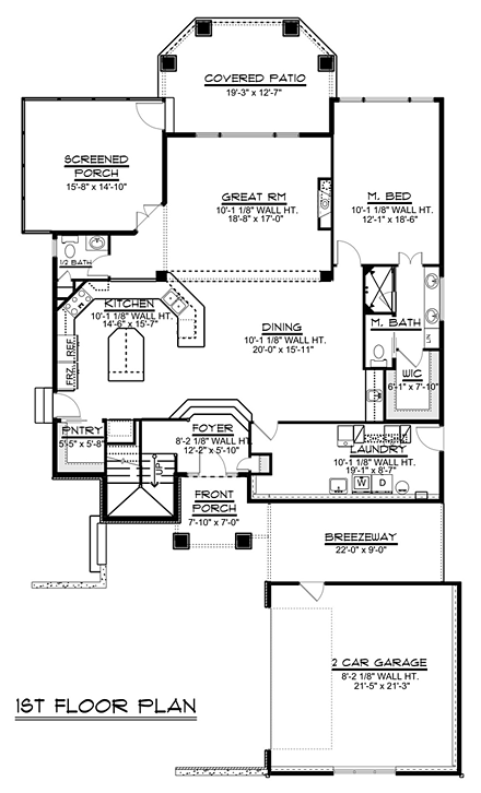 Traditional House Plan 50710 with 5 Beds, 6 Baths, 2 Car Garage First Level Plan