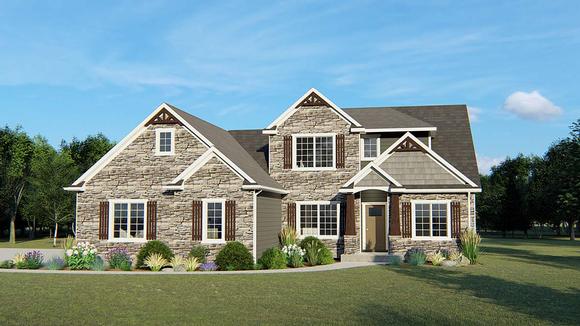 Cottage, Country, Southern, Traditional House Plan 50712 with 5 Beds, 3 Baths, 3 Car Garage Elevation