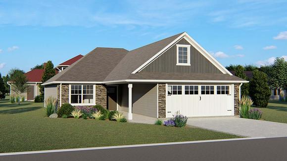 Country, Ranch House Plan 50756 with 3 Beds, 2 Baths, 2 Car Garage Elevation