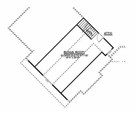 Bungalow, Cottage, Country, Craftsman House Plan 50764 with 3 Beds, 4 Baths, 3 Car Garage Second Level Plan