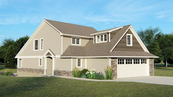 Country, Traditional House Plan 50770 with 3 Beds, 3 Baths, 2 Car Garage Elevation