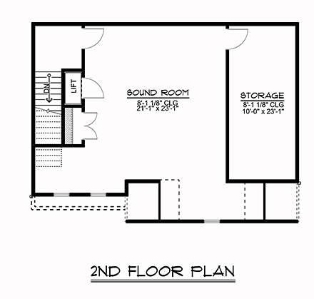 2 Car Garage Apartment Plan 50792 Second Level Plan