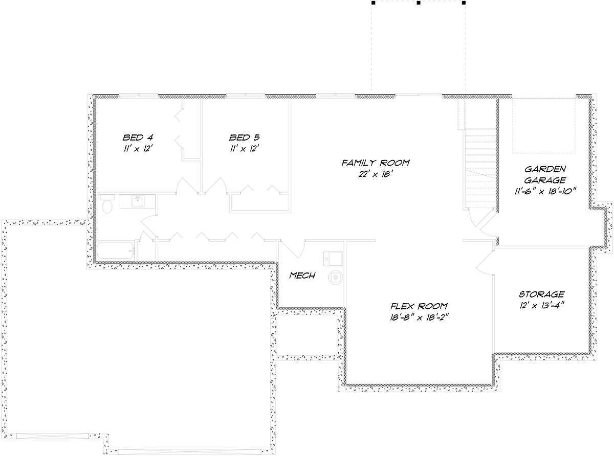 Ranch Lower Level of Plan 50918