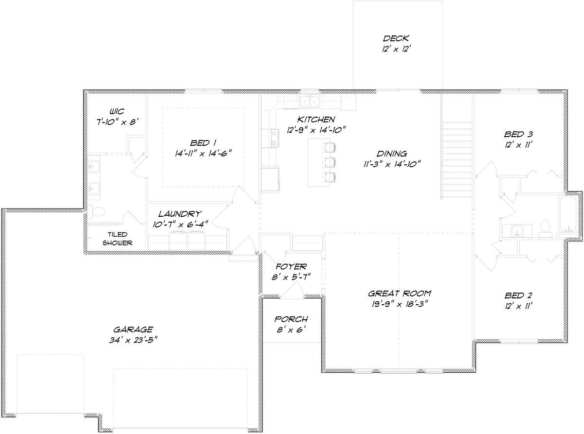 Ranch Level One of Plan 50918