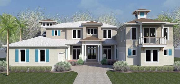 Coastal, European, Florida, Southern, Traditional House Plan 51202 with 6 Beds, 8 Baths, 4 Car Garage Elevation