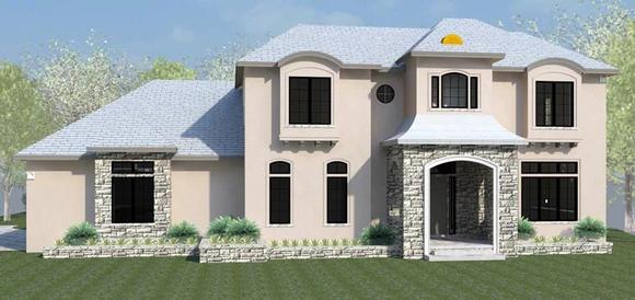 Country, European, Farmhouse, Florida, Southern House Plan 51206 with 3 Beds, 4 Baths, 3 Car Garage Elevation