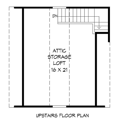 Traditional 2 Car Garage Plan 51419 Second Level Plan