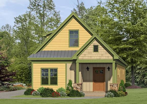 Cabin, Country, Craftsman House Plan 51433 with 3 Beds, 2 Baths Elevation