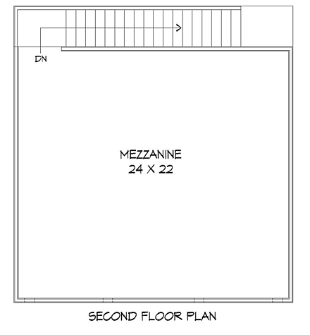 Contemporary 2 Car Garage Apartment Plan 51451 Second Level Plan