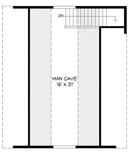 2 Car Garage Plan 51469 Second Level Plan