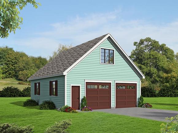2 Car Garage Plan 51469 Elevation