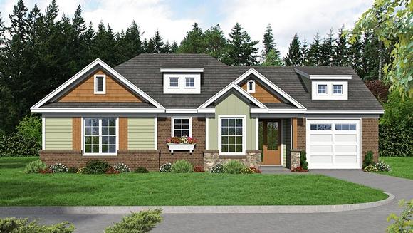 Country, Craftsman, Traditional House Plan 51470 with 2 Beds, 2 Baths, 1 Car Garage Elevation