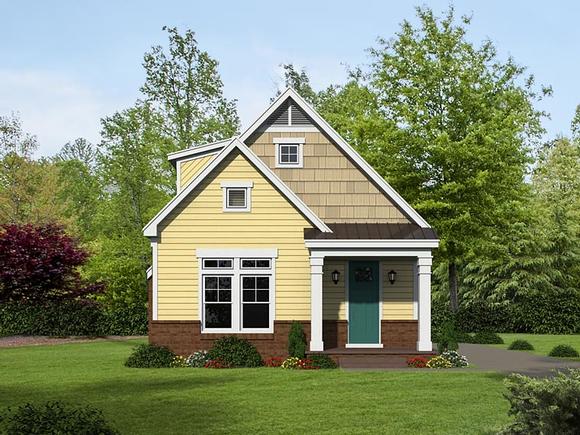 Cottage, Craftsman, Traditional House Plan 51471 with 3 Beds, 2 Baths, 2 Car Garage Elevation
